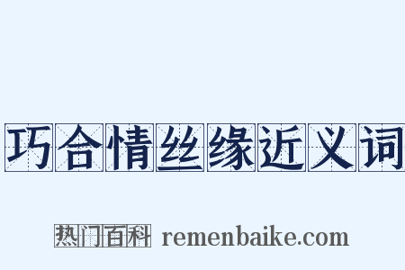 巧合情丝缘近义词是什么意思的图片